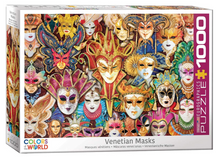 Cargar imagen en el visor de la galería, Puzzle Máscaras de Venecia (1000 piezas) Marca Eurographics