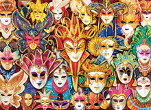 Cargar imagen en el visor de la galería, Puzzle Máscaras de Venecia (1000 piezas) Marca Eurographics