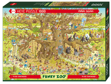 PUZZLE FUNKY ZOO MONKEY HABITAT, HEYE (1000 PIEZAS)
